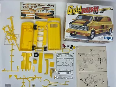 1978 Vintage MPC 1/25 Gold Rush Custom Dodge Van Model Kit In Box Partial Build • $75