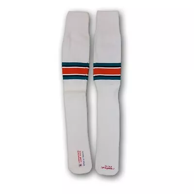 Vintage NFL Equipment Miami Dolphins Adult Men's 6'3  To 6'5  Game Socks • $19.99