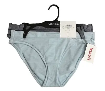 Ck Heathered 2 Pack Size S Stretch Hipster Underwear Microfiber Knickers Bikini • £16