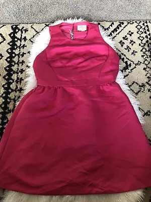 Kate Spade NY Open Back Bow Mini Hot Pink Cocktail Dress Size 12. Zip Broke. D9 • $59