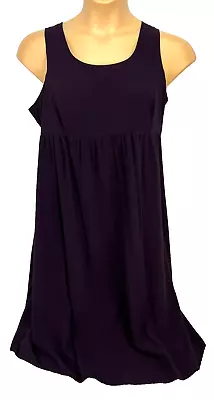 GAP Maternity Dress L Eggplant/Aubergine/Purple Sleeveless Lined Zip 100% Rayon • $6.99