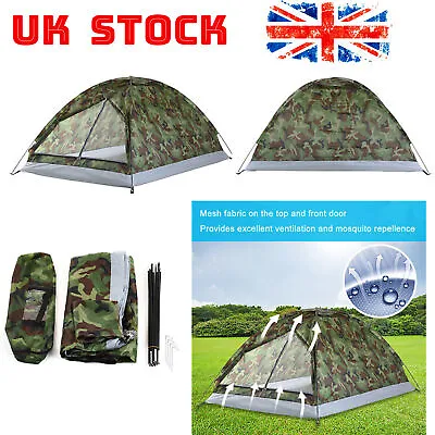 £21.99 • Buy 2 Person Man Family Tent Waterproof Outdoor Camping Hiking Fishing Beach L J3W6