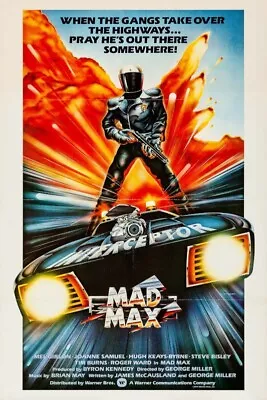 1979 MAD MAX VINTAGE MOVIE POSTER PRINT STYLE B 24x16 9 MIL PAPER • $25.95