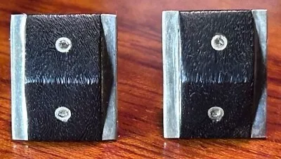 Vintage Taxco Mexico Rectangular Sterling Silver 925 Cufflinks • $19.99