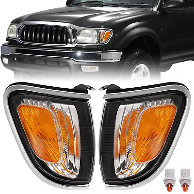 Left&Right Corner Parking Lights Chrome Trim For Toyota Tacoma 2000 2001-2004 • $17.20