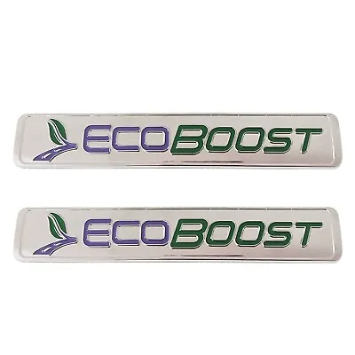 2X ECOBOOST Emblems Badges Nameplate For SUV F150 ECOBOOST 2011-2018 Gloss Silve • $14.99