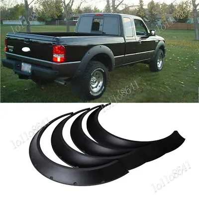 4Pcs Universal Car Tires Fender Flares Extra Wide Flexible Wheel Arch Body Kit • $62.34