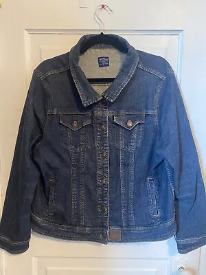 $16 • Buy Jockey Person To Person Denim Jacket Women’s XL