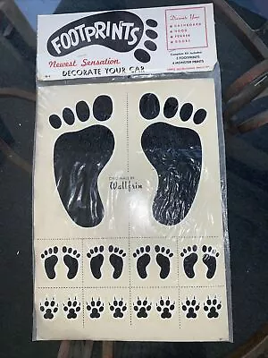 RARE! Vintage Original 1960s LARGE 7” Wallfrin DECAL Gasser Hot Rod Footprints • $44.95