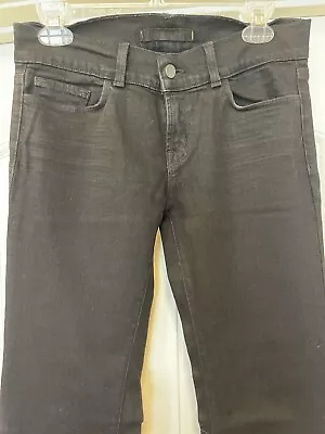 J Brand Jeans Womens 28 Love Story Flare Low Rise Black Wash Stretch Jeans  • $25