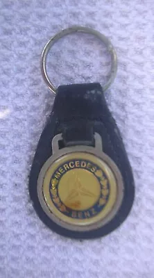 Vintage Mercedes Benz Key Fob Leather Gold • $9.99