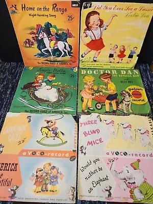 RARE Vintage 1940's Kids Vinyl Picture  Record Set • $40