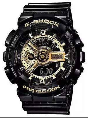 Mens Casio G-Shock Watch RRP £115. New And Boxed Black & Gold • £69.99