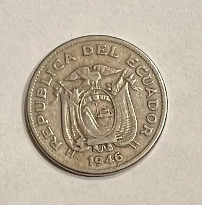 1946 Ecuador 10 Centavos Coin • $2