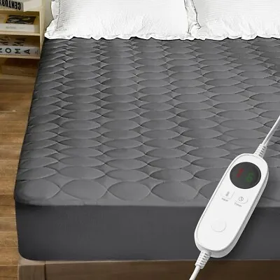 Heated Mattress Pad Full Size With 9 Heat Settings Controller Quilted Electric • $60