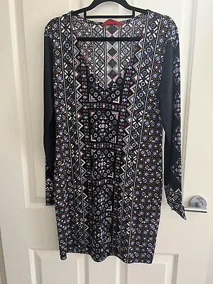 Tigerlily Dress Mini Size 10 Long Sleeves Light Weight Polyester Multicoloured • $33