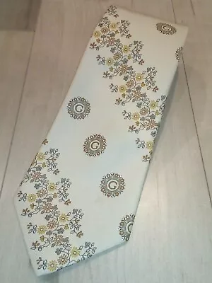 Vtg. Floral Vines Wide Diagonal Stitched Necktie Montgomery Ward  G  RARE Disco • $19.99