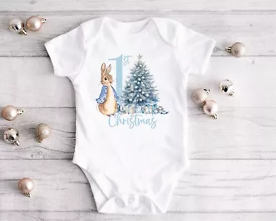 1st Christmas Bodysuit Peter Rabbit Romper Flopsy Outfit First Christmas • $30