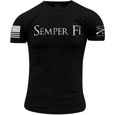 Grunt Style USMC - Simply Semper Fi T-Shirt - Black • $29.99