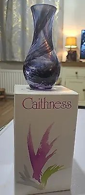 Caithness 4157 - Rondo Glass Daisy Vase Sable (boxed) • £8.99