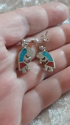 NWOT Native American Non~sterling Kokopeli Stud Earrings • £7