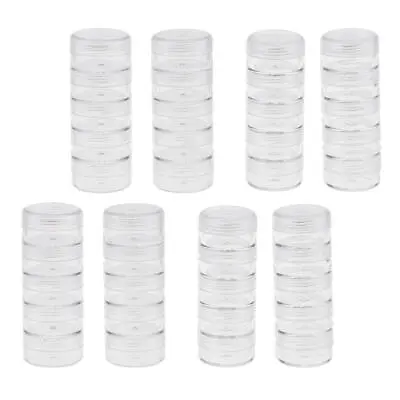 £13.49 • Buy 5g/10g 5 Stacking Bead Containers Clear Screw Top Make Up Storage Organizer Box