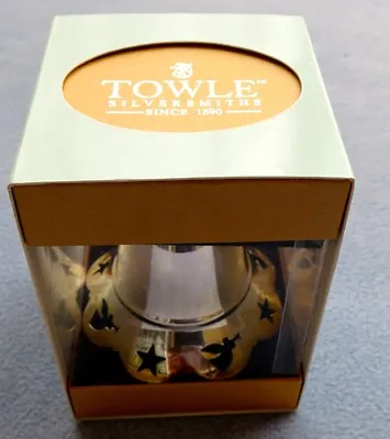 Towle 2010 Silver-Plated Musical Bell Angels & Stars New In Box • $9.95