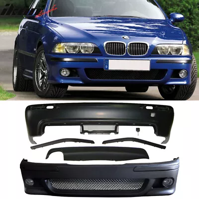 Fits 97-03 BMW E39 5-Series M5 Style Front Bumper W/ Fog Cover & Rear Bumper PP • $883.99