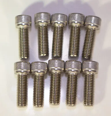 1/4-28 X 7/8  Stainless Steel Socket  Allen Head Knurled Bolts 10pcs • $8.99