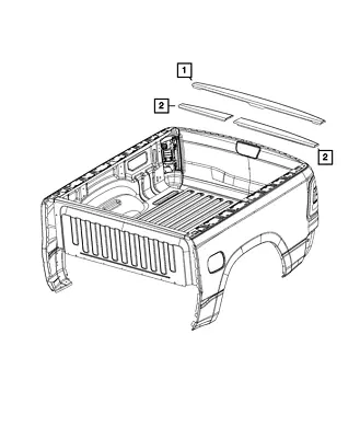 Genuine Mopar Tailgate Spoiler Left 68292637AB • $43.14