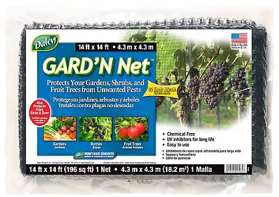 Dalen Gard'n Net (14ft X 14ft ) 3/4  Mesh Netting For Gardens Shrubs Trees NEW • $18.79