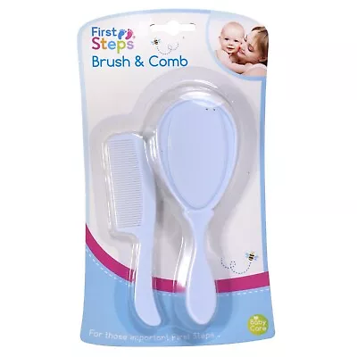 First Steps White Baby Hair Brush & Comb Set Soft & Gentle Baby Hairstyling Set • £3.99