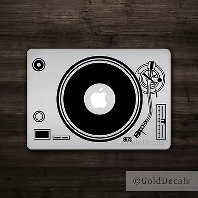 DJ Turntable - Mac Apple Logo Laptop Vinyl Decal Sticker Macbook Music Record • $18