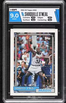 1992-93 Topps Shaquille O'Neal #362 HGA 9 MINT Rookie RC HOF • $3.25