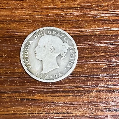 1887 Canadian 10 Cents Canada Queen Victoria Silver Coin • $65