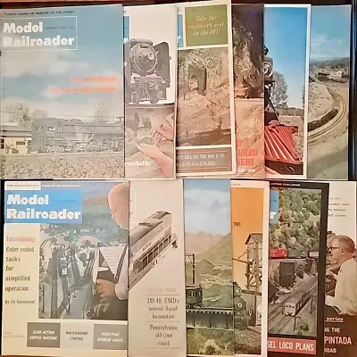 1965 Model Railroader Magazine Lot Of 12 Complete Full Annual Year • $34