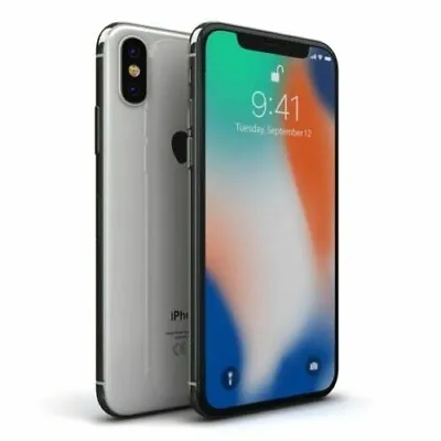 Apple IPhone X 10 64GB IOS Factory Unlocked Silver Excellent A++++ • £150.67