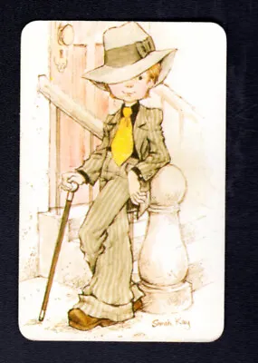 SARAH KAY Swap Card - Young Boy With Cane (BLANK BACK) • $2.50