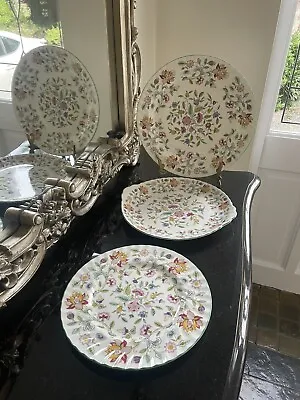 MINTON HADDON HALL GREEN 34cm ROUND PLATTER SERVING TRAY / Plus Two Others • £85