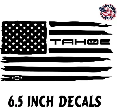 CHEVY Tahoe Flag Window Stickers 5.3L Truck Decals V8 4x4 Offroad Lifted Trucks • $7