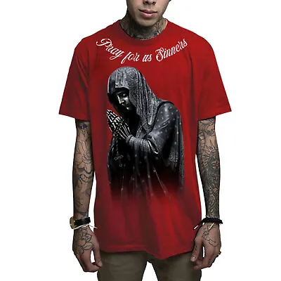 Mafioso Men's Sinner Short Sleeve T Shirt Red Clothing Apparel Tattoo Skull T... • $26.24