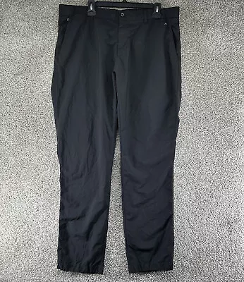 J Lindeberg Golf Pants Mens 38x34 Black Regular Fit Stretch Flat Front Logo • $12.50