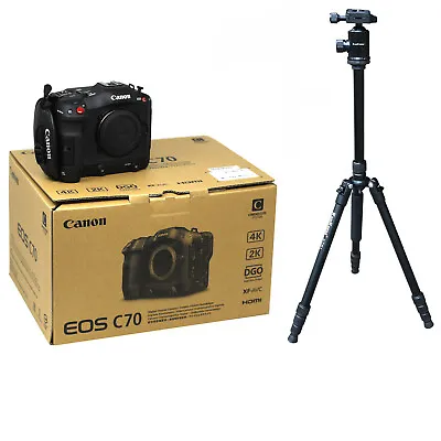 Canon EOS C70 Cinema Camera (RF Lens Mount) + KamKorda Tripod UK NEXT DAY DEL • £3965