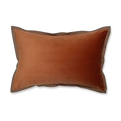 12 X20  Oversize Indoor Velvet Flange Lumbar Throw Pillow Orange - Pillow • $20.99