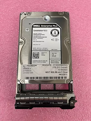 4CMD9 04CMD9 Dell EQUALLOGIC Compellent 3TB 7200RPM 3.5  SAS SERVER Hard Drive • $16