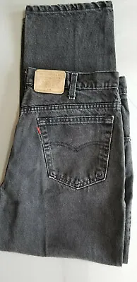 LEVI STRAUSS Men Vintage USA Made 545 Relaxed Cotton Denim Jean - 36x30 Black • $59.99