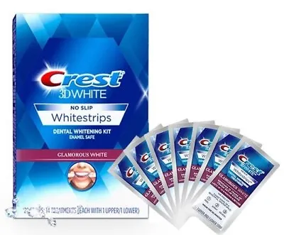 $65.95 • Buy Crest 3D Whitestrips Teeth Whitening Treatments Strip GLAMOUR 8 Pches 16 Strips