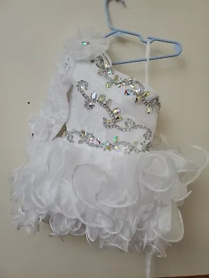 White Toddler Cupcake Pageant Dress • $50