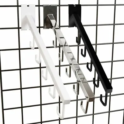 $16.95 • Buy Gridwall 5 J Hook Waterfall 18  L Square Tube Faceout Chrome Black White