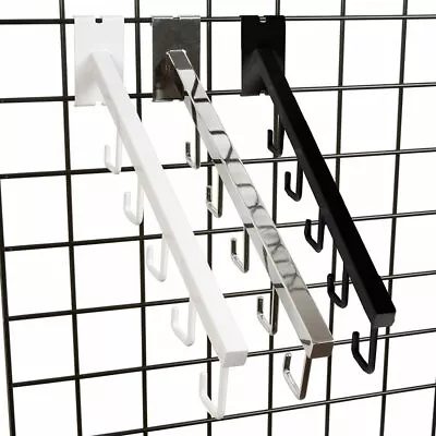 $16.95 • Buy Gridwall 5 J Hook Waterfall 18  L Square Tube Faceout Chrome Black White